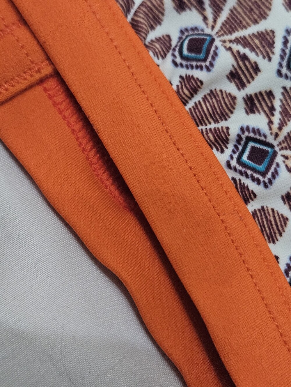 Prana Women's Orange Printed Adjustable Bikini Briana Top Swimwear Beach XS! - Picture 5 of 8